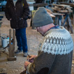 James Crombie in his workshop 2018